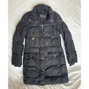 J.Crew women’s down puffer coat in black size XS no hood